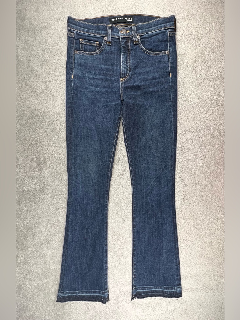 Veronica Beard Jeans Womens 26 Blue Carolyn 10 Inch Baby Bootcut Made USA Denim